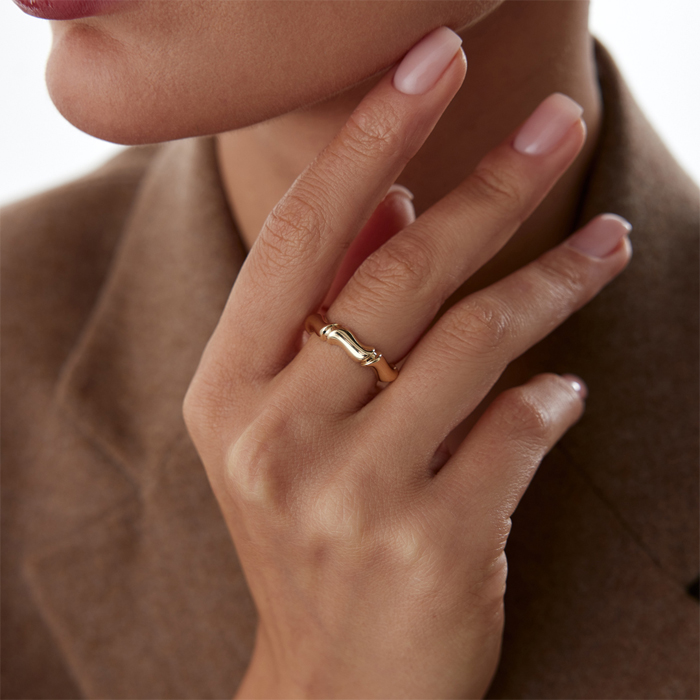 Kıvrımlı Kemik Yüzük - Özer