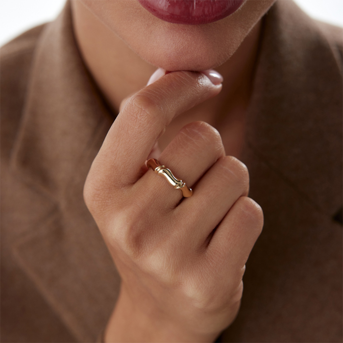 Kıvrımlı Kemik Yüzük - Özer (1)