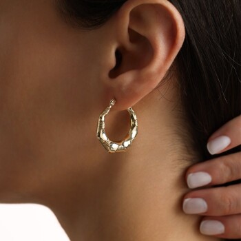 Kleopatra Halka Küpe - Dilmener