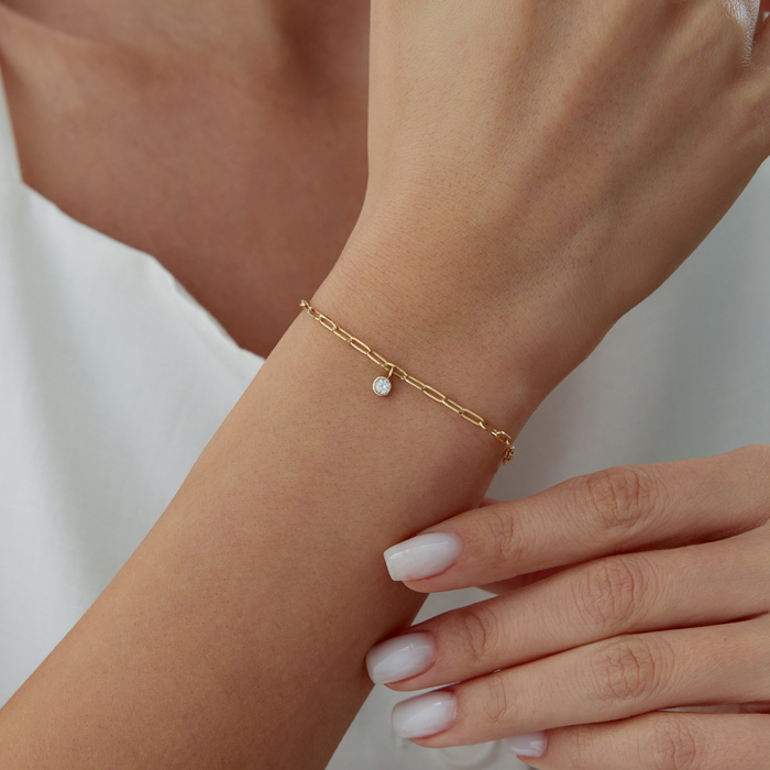 Koç Burcu White Topaz Ataç Bileklik - Simoro