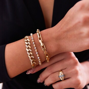 Köşeli Bold Ataç Bileklik - 3