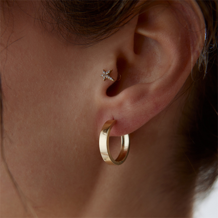 Köşeli Cylinder Küpe - 1