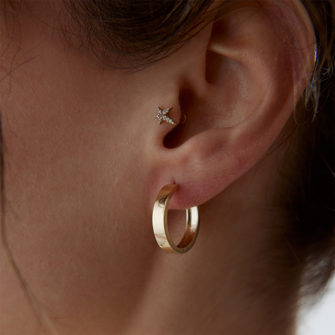 Köşeli Cylinder Küpe - 1