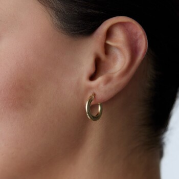 Köşeli İçiçe Halka Küpe - 3