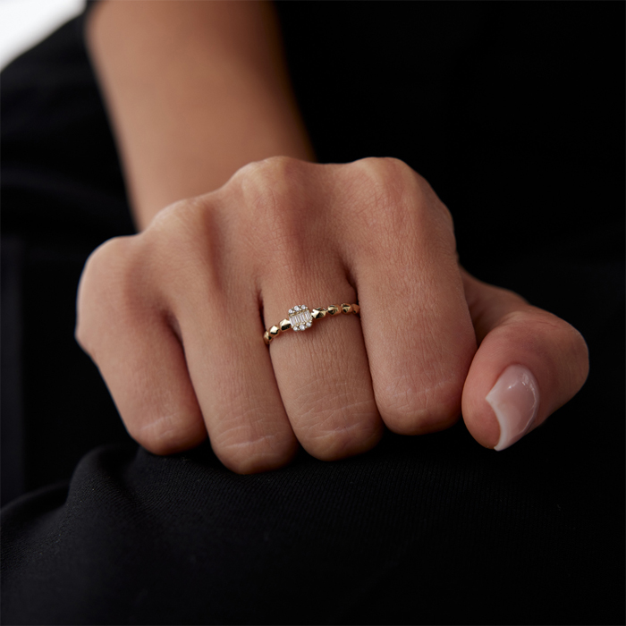 Köşeli Kapsül Baget Yüzük - Özer (1)