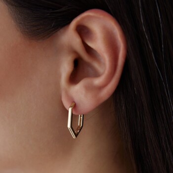 Köşeli Karo Küpe - Rayna (1)