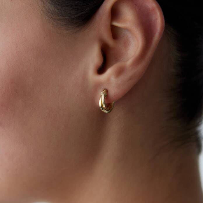 Köşeli Kıvrım Küpe - 1