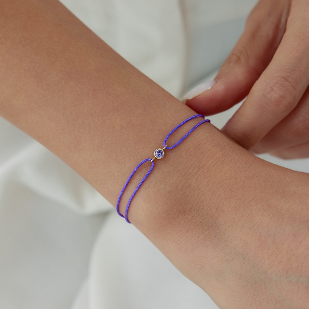 Kova Burcu Amethyst İpli Bileklik - 2
