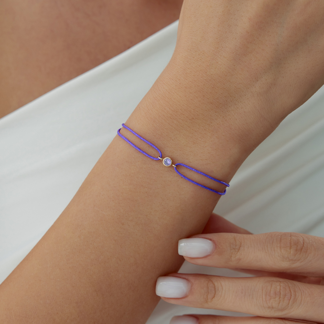 Kova Burcu Amethyst İpli Bileklik - 1