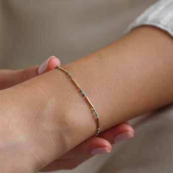 Koyu Mavi Çubuk Bileklik - Cemart