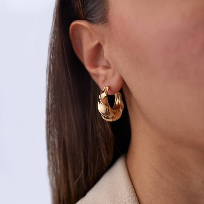 Kruvasan Halka Küpe - 1