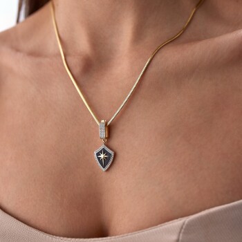 Kutup Yıldızı Kalkan Kolye - Ema