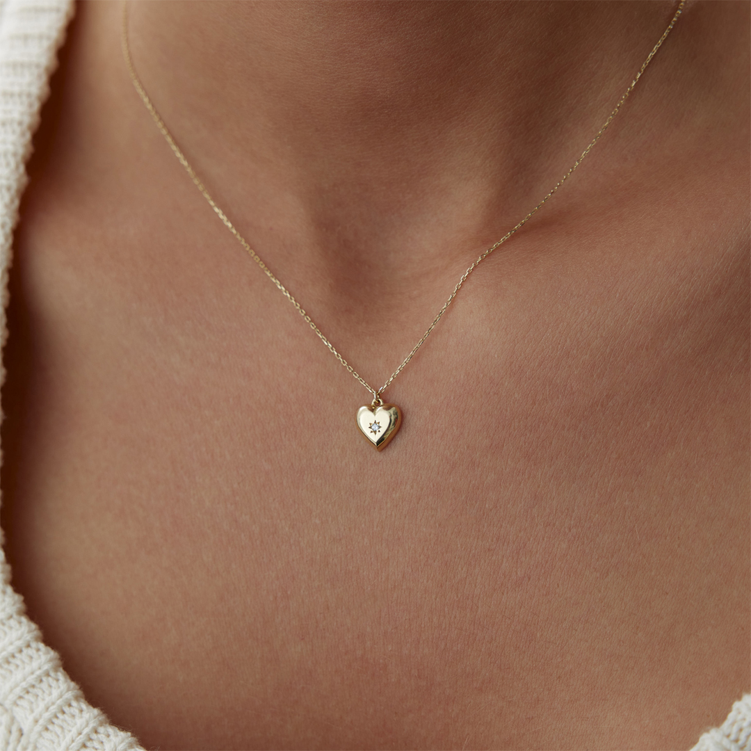 Kutup Yıldızı Kalp Kolye - 1
