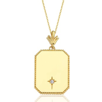 Kutup Yıldızı Plaka Kolye - Rayna (1)
