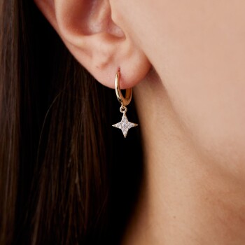 Kutup Yıldızı Sallanan Küpe - Alen