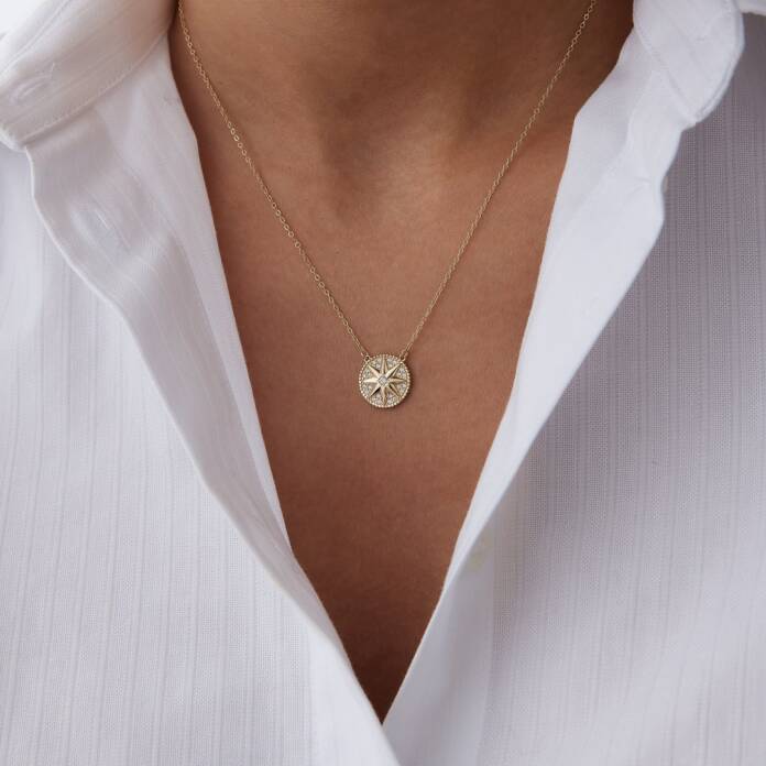 Kutup Yıldızı Taşlı Kolye - 1