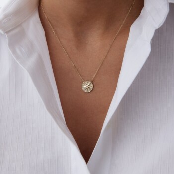 Kutup Yıldızı Taşlı Kolye - Rayna