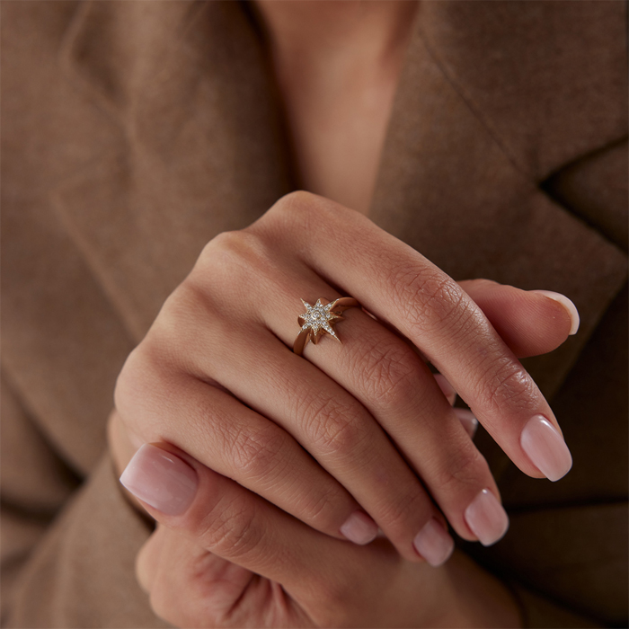 Kutup Yıldızı Taşlı Yüzük - Nüans