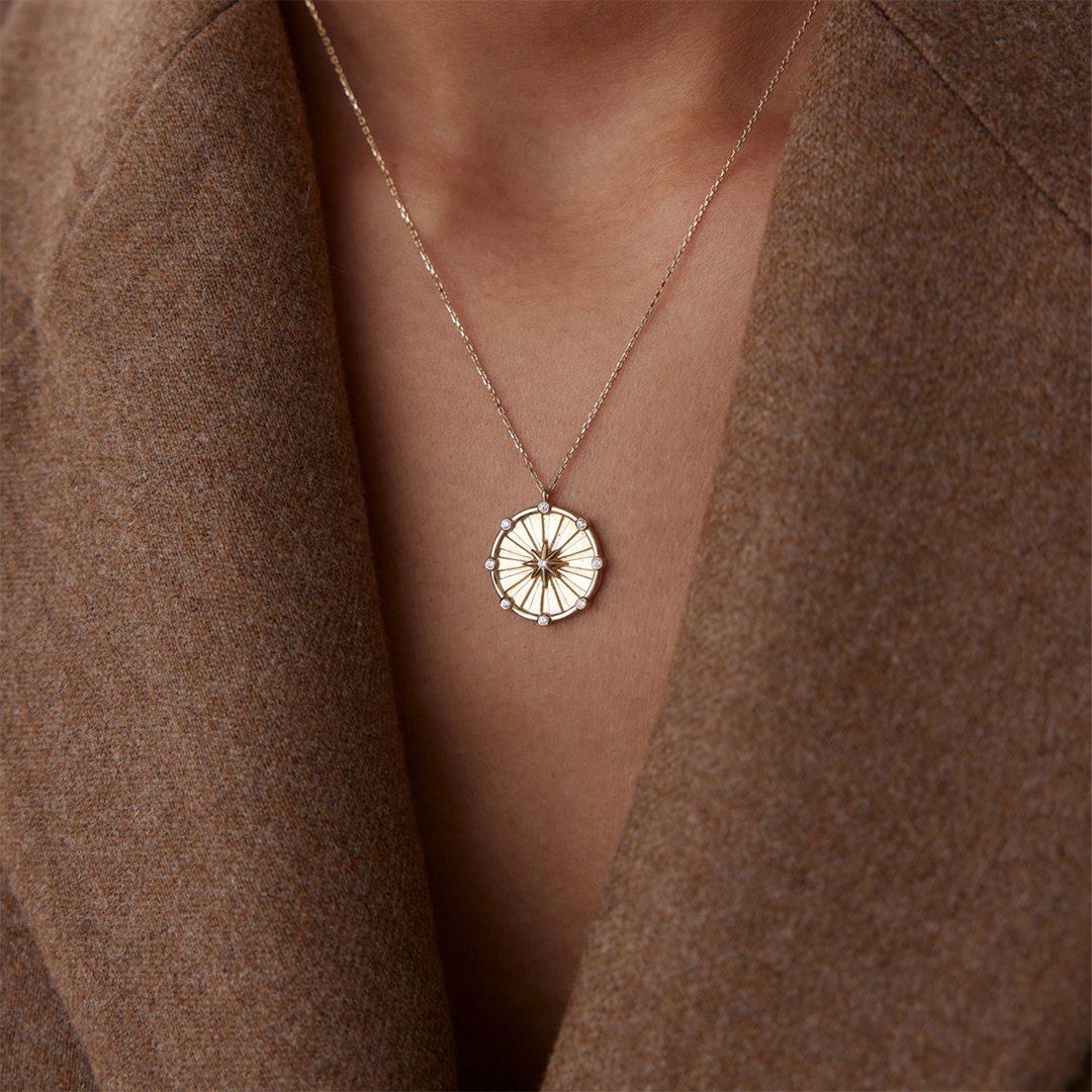 Kuzey Yıldızı Madalyon Kolye - 1