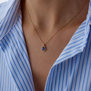 Laci Damla Baget Kolye - Özçelik (1)