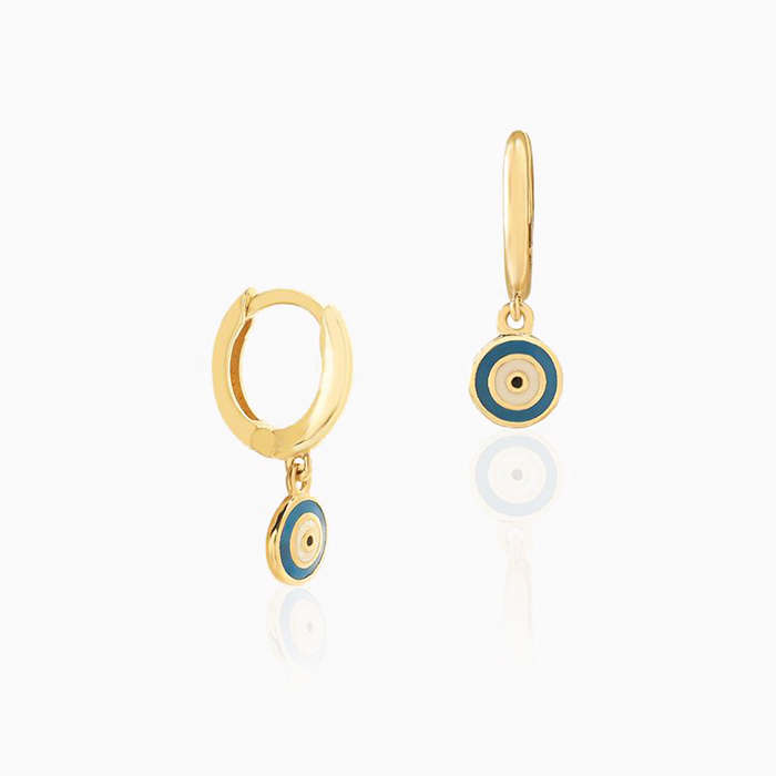 Laci Mineli Göz Halka Sallantılı Çocuk Küpesi - Melike