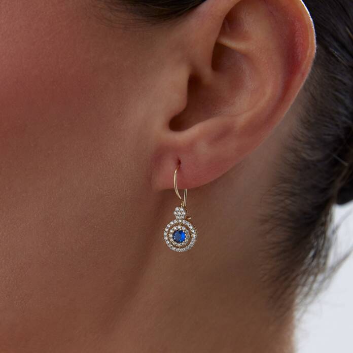 Laci Tektaşlı Sallantılı Küpe - 1