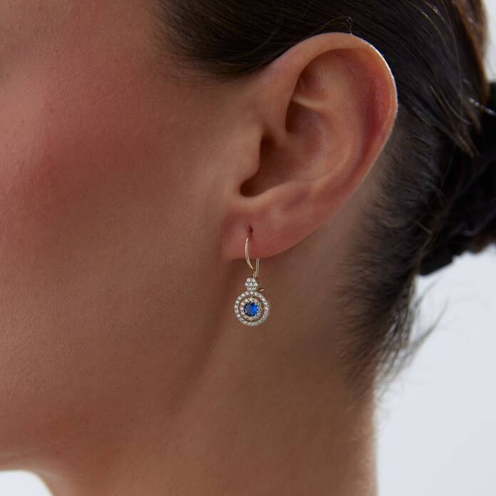 Laci Tektaşlı Sallantılı Küpe - 2