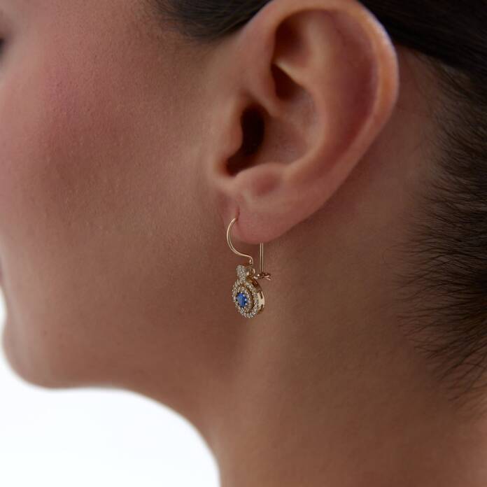 Laci Tektaşlı Sallantılı Küpe - 3