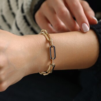 Lacivert Mineli Ataç Bileklik - Koçak (1)