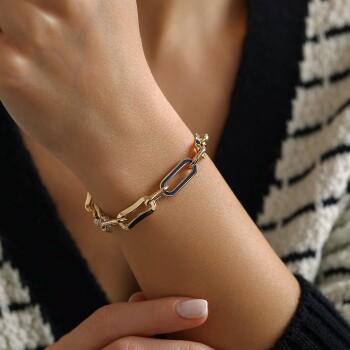 Lacivert Mineli Ataç Bileklik - Koçak