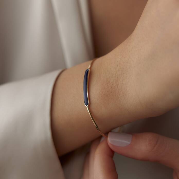 Lacivert Mineli Tel Kelepçe - 2