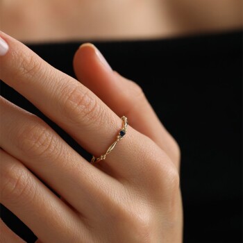 Lacivert Tohum Yüzük - Gökhan Bera (1)