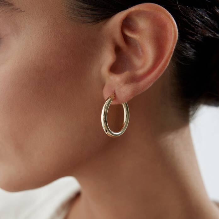 Large 4mm Bombe Halka Küpe - 2