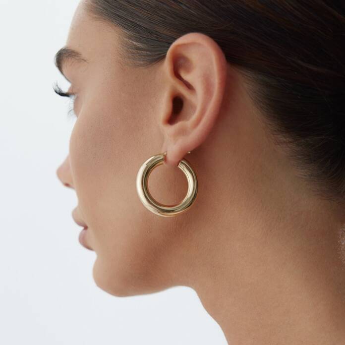 Large 6mm Bombe Halka Küpe - 1