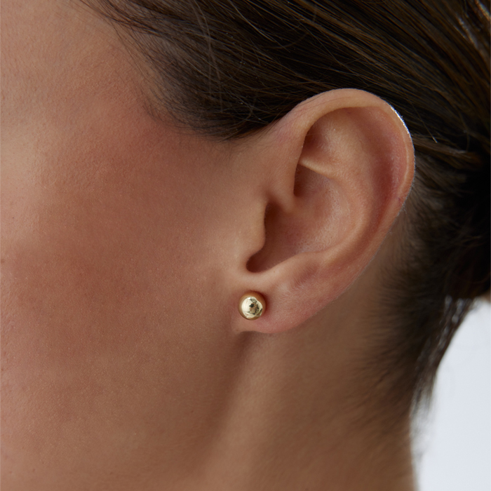 Large Düz Top Küpe - Melike