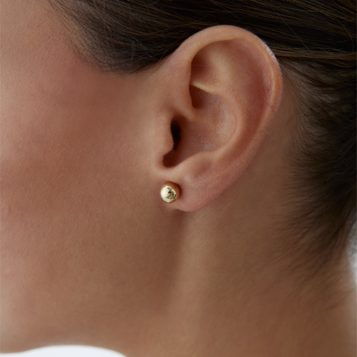 Large Düz Top Küpe - Melike (1)