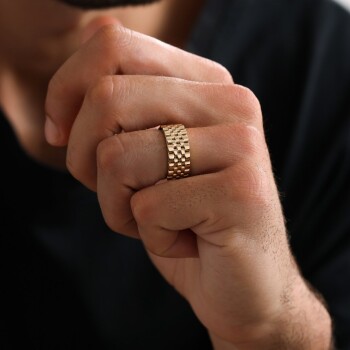 Large Kordon Erkek Yüzük - Özer