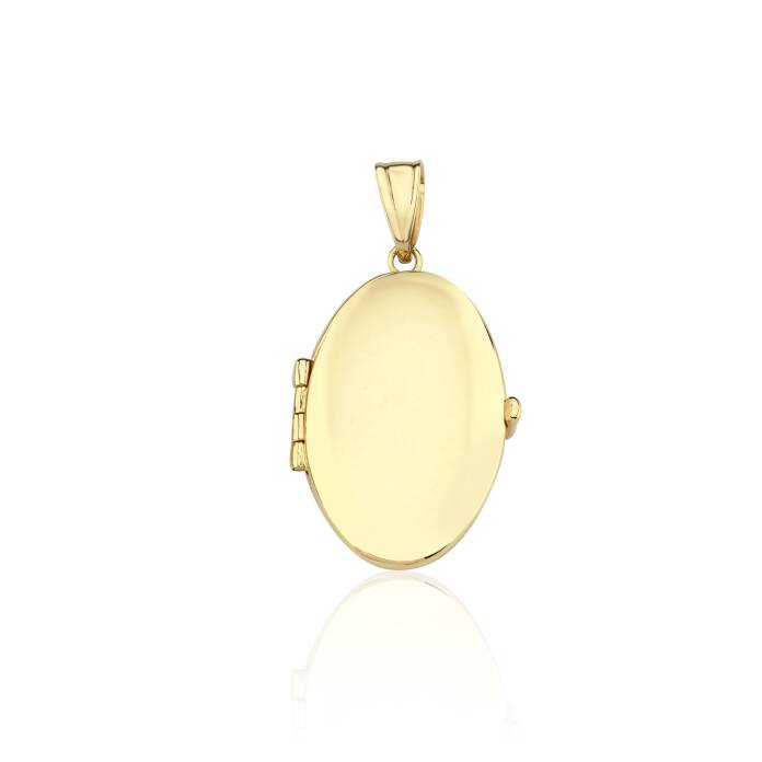 Large Oval Kapaklı Kolye Ucu - 1