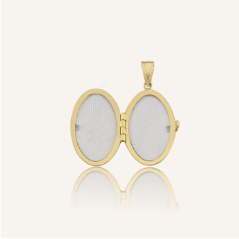 Large Oval Kapaklı Kolye Ucu - Ador (1)