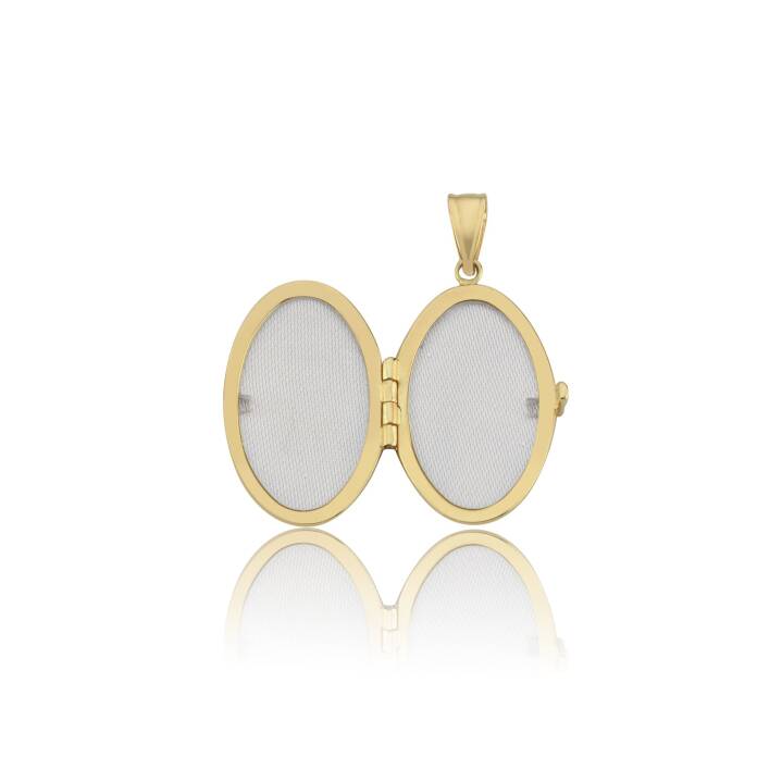 Large Oval Kapaklı Kolye Ucu - 3