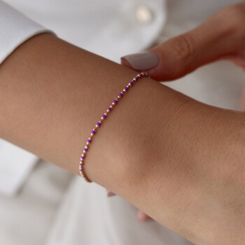 Lila Mineli Golf Bileklik - Cemart