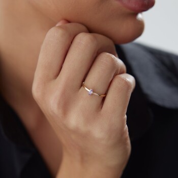 Lila Only Baget Yüzük - Nüans