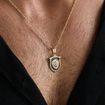 Lion Shield Erkek Kolye - Koçak (1)