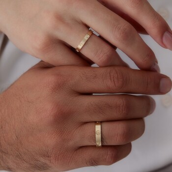 Love Mat Çift Alyans - Tülay Alyans