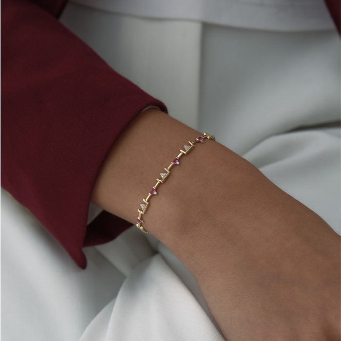 Luna Geometrik Taşlı Bileklik - Gökhan Bera (1)