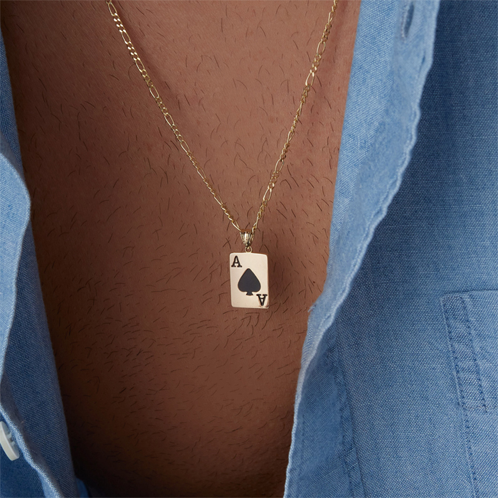 Maça As Erkek Kolye - Koçak