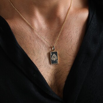 Maça As Erkek Kolye - Koçak