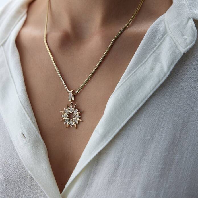 Madalyon Güneş Işını Kolye - 1