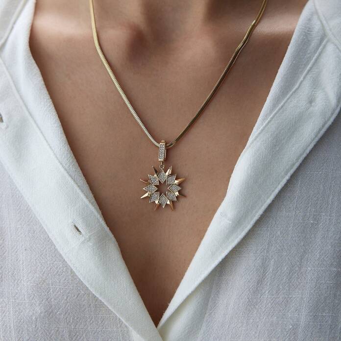 Madalyon Güneş Işını Kolye - 2