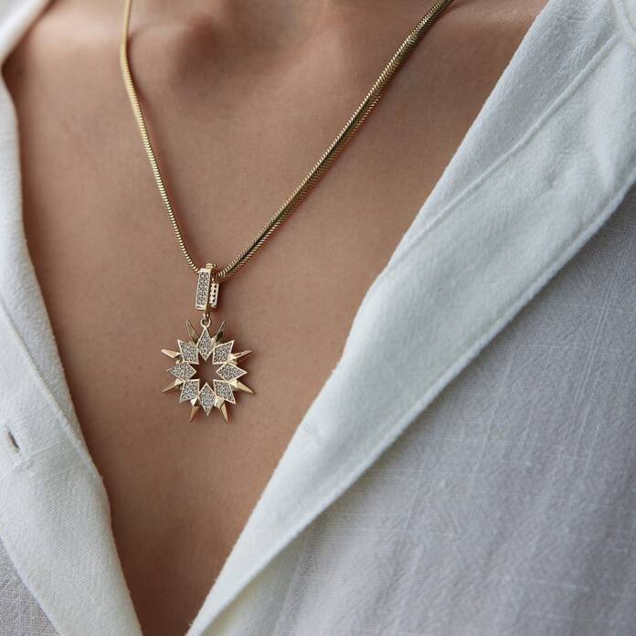 Madalyon Güneş Işını Kolye - 3